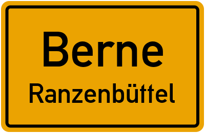 Ortsschild Berne Ranzenbüttel