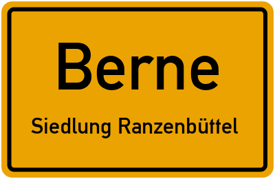 Straßenverzeichnis Berne Siedlung Ranzenbüttel