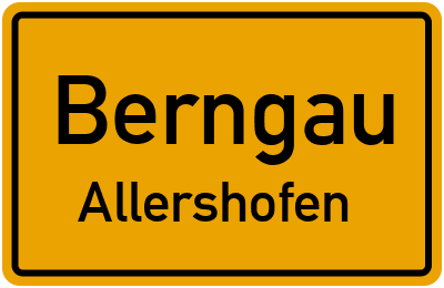Ortsschild Berngau Allershofen