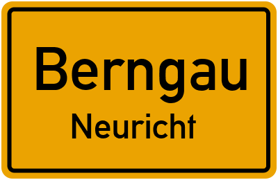 Ortsschild Berngau Neuricht
