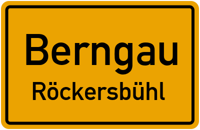 Ortsschild Berngau Röckersbühl