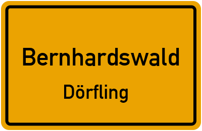 Ortsschild Bernhardswald Dörfling