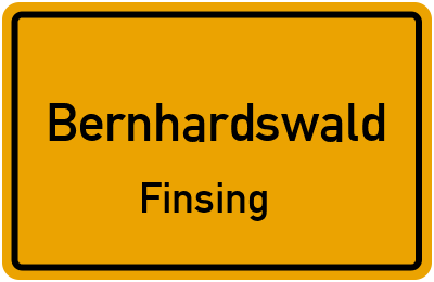 Ortsschild Bernhardswald Finsing