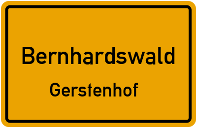 Straßenverzeichnis Bernhardswald Gerstenhof