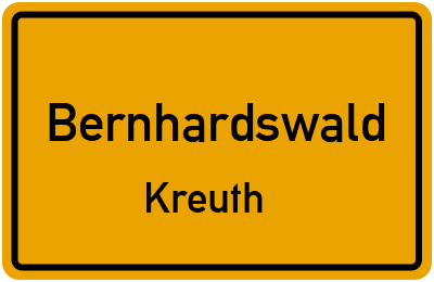 Ortsschild Bernhardswald Kreuth