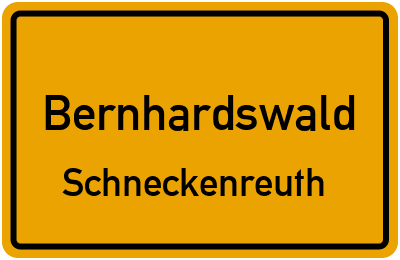 Straßenverzeichnis Bernhardswald Schneckenreuth