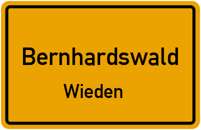 Ortsschild Bernhardswald Wieden