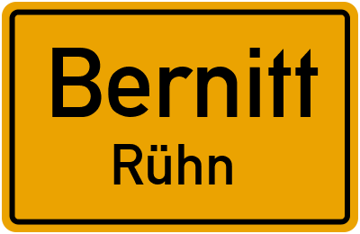 Straßenverzeichnis Bernitt Rühn