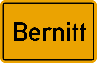 Ortsschild von Bernitt in Mecklenburg-Vorpommern