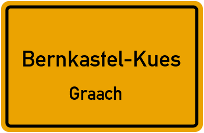 Straßenverzeichnis Bernkastel-Kues Graach