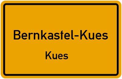 Straßenverzeichnis Bernkastel-Kues Kues