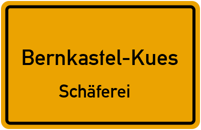 Straßenverzeichnis Bernkastel-Kues Schäferei