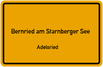 Straßenverzeichnis Bernried am Starnberger See Adelsried
