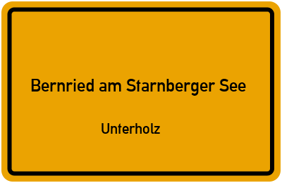 Straßenverzeichnis Bernried am Starnberger See Unterholz