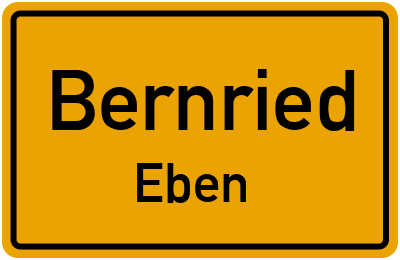 Ortsschild Bernried Eben