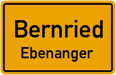 Ortsschild Bernried Ebenanger