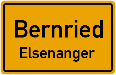 Ortsschild Bernried Elsenanger