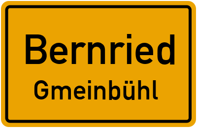 Ortsschild Bernried Gmeinbühl