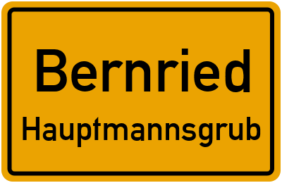 Ortsschild Bernried Hauptmannsgrub