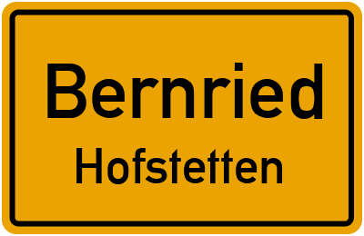 Straßenverzeichnis Bernried Hofstetten