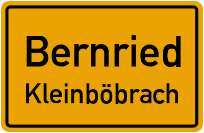 Ortsschild Bernried Kleinböbrach