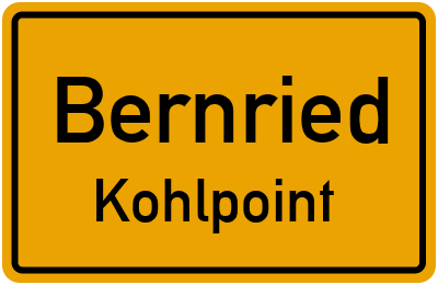 Ortsschild Bernried Kohlpoint