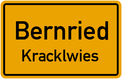 Ortsschild Bernried Kracklwies