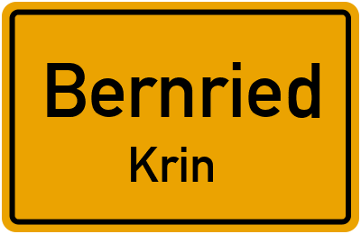 Ortsschild Bernried Krin