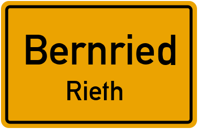 Ortsschild Bernried Rieth