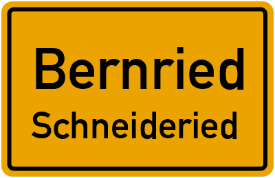 Straßenverzeichnis Bernried Schneideried