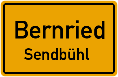 Ortsschild Bernried Sendbühl