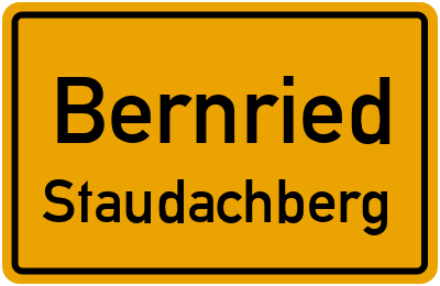 Ortsschild Bernried Staudachberg