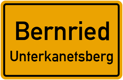 Ortsschild Bernried Unterkanetsberg