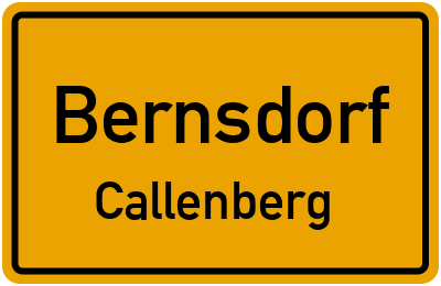 Straßenverzeichnis Bernsdorf Callenberg