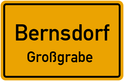 Ortsschild Bernsdorf Großgrabe