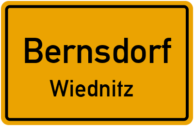 Ortsschild Bernsdorf Wiednitz