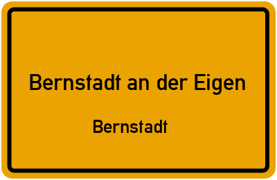 Straßenverzeichnis Bernstadt an der Eigen Bernstadt