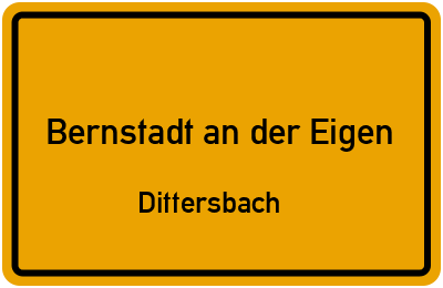 Straßenverzeichnis Bernstadt an der Eigen Dittersbach
