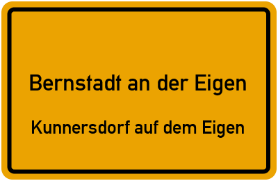 Straßenverzeichnis Bernstadt an der Eigen Kunnersdorf auf dem Eigen
