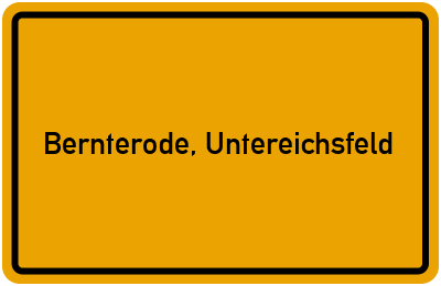 Bernterode, Untereichsfeld in Thüringen