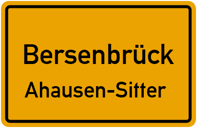 Straßenverzeichnis Bersenbrück Ahausen-Sitter