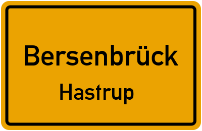 Ortsschild Bersenbrück Hastrup