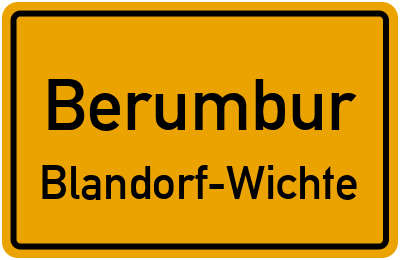 Straßenverzeichnis Berumbur Blandorf-Wichte