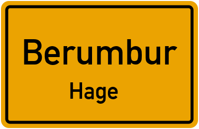 Straßenverzeichnis Berumbur Hage