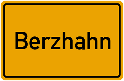 Ortsschild von Gemeinde Berzhahn in Rheinland-Pfalz
