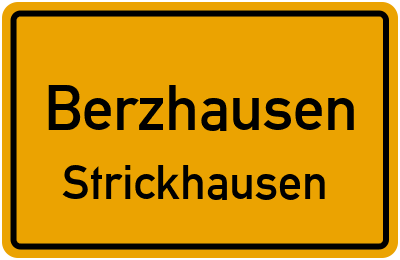Straßenverzeichnis Berzhausen Strickhausen