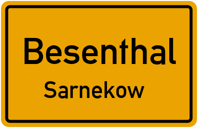 Straßenverzeichnis Besenthal Sarnekow