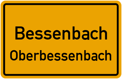 Ortsschild Bessenbach Oberbessenbach
