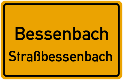 Ortsschild Bessenbach Straßbessenbach