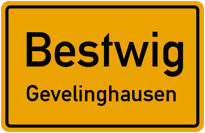 Straßenverzeichnis Bestwig Gevelinghausen